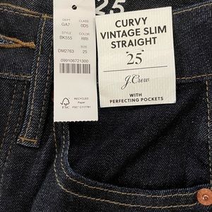 JCrew Curvy Vintage Slim Straight Jeans